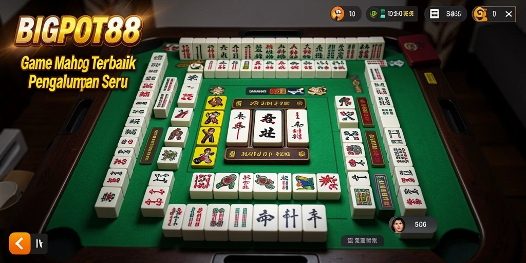 Tampilan utama gameplay Mahjong di BIGPOT88 yang seru.