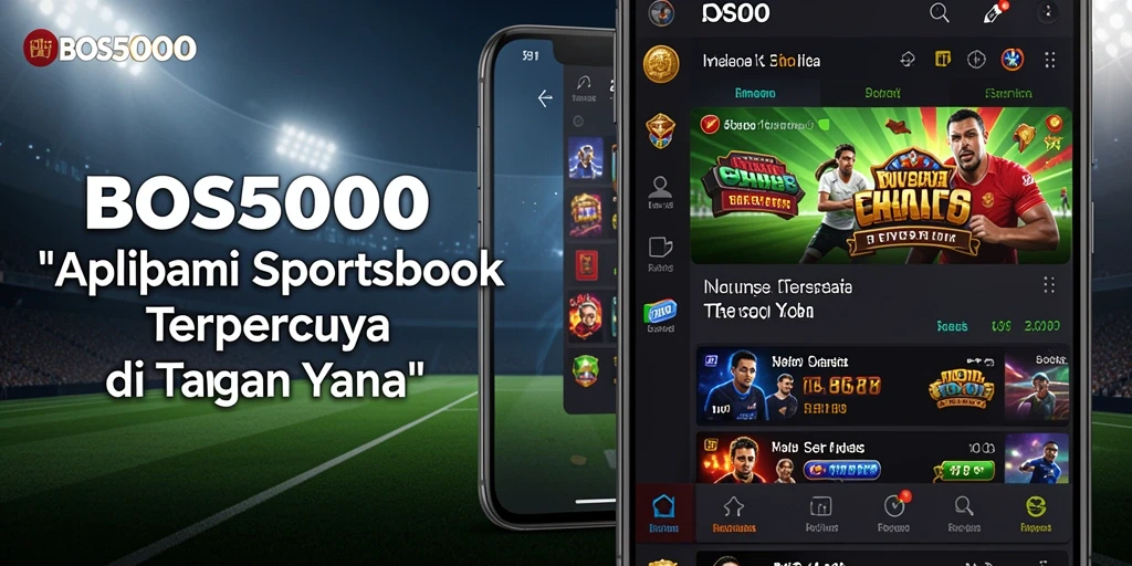 Tampilan utama BOS5000 dengan berbagai pilihan taruhan olahraga.