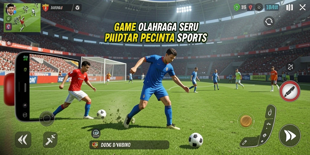 Tampilan gameplay DKK yang menarik dan penuh aksi di arena olahraga.