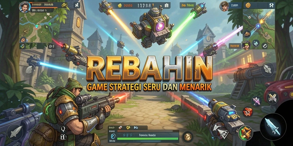 Tangkapan layar gameplay REBAHIN yang menampilkan aksi strategi yang mendebarkan.
