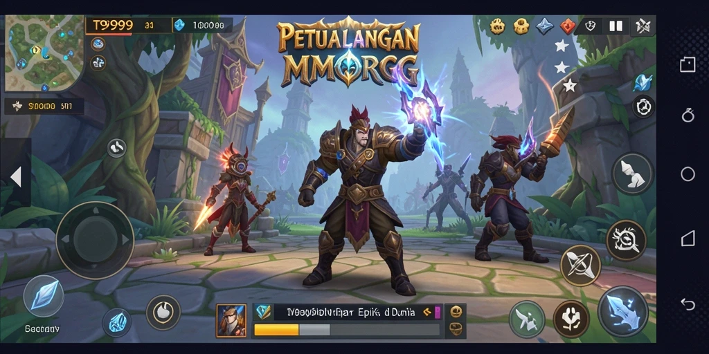 Tangkapan layar gameplay T9999 menunjukkan petualangan seru dalam dunia MMORPG.
